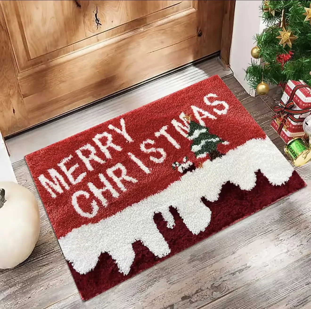 Christmas door rug
